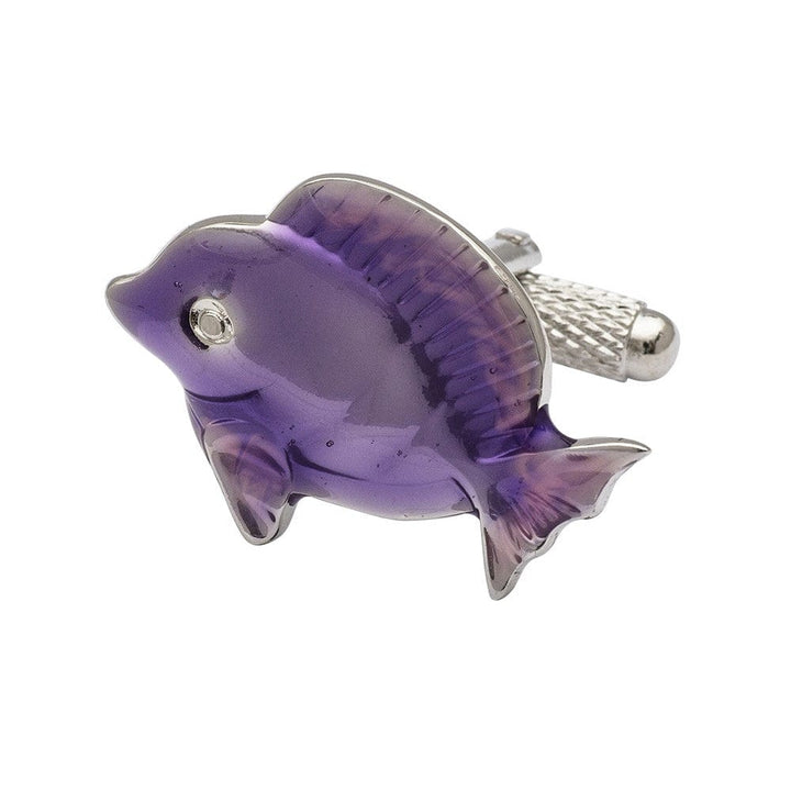 Cufflink Man Cufflinks Purple Tropical Fish Cufflinks