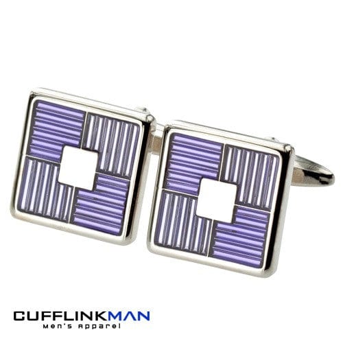 Cufflink Man Cufflinks Quarter Purple Square Cufflinks