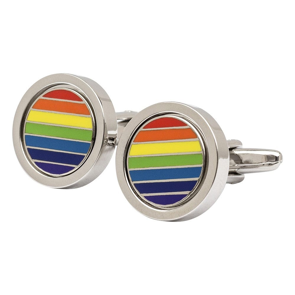 Cufflink Man Cufflinks Rainbow Pride Cufflinks