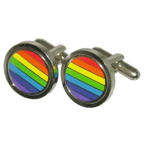 Cufflink Man Cufflinks Rainbow Pride Cufflinks