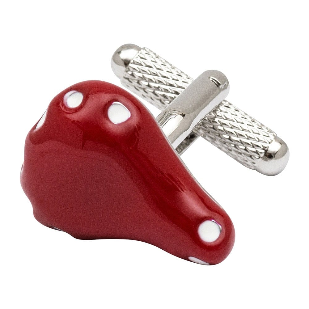 Cufflink Man Cufflinks Red Bicycle Saddle Cufflinks