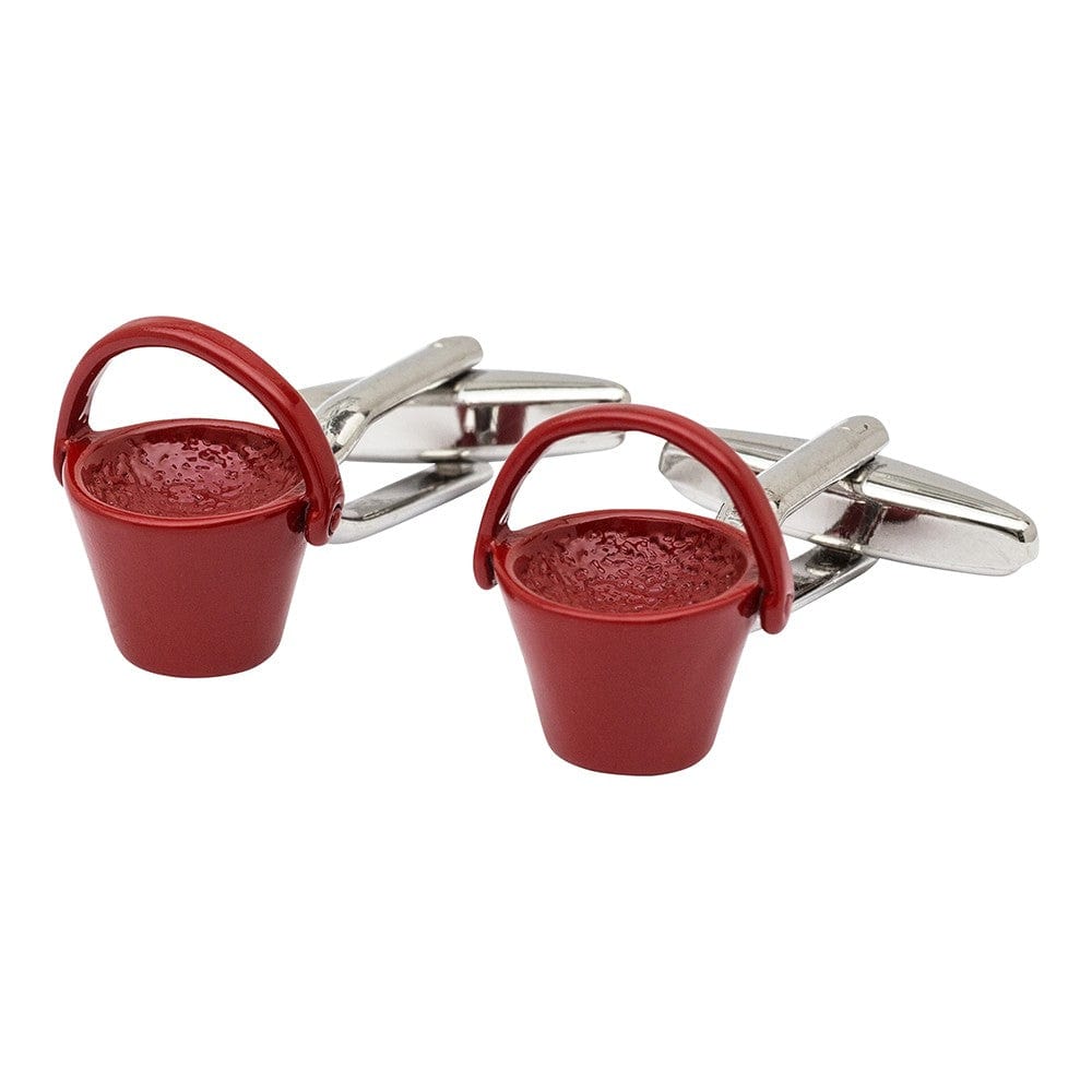 Cufflink Man Cufflinks Red Bucket Cufflinks