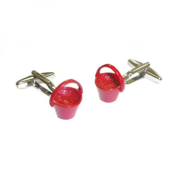 Cufflink Man Cufflinks Red Bucket Cufflinks