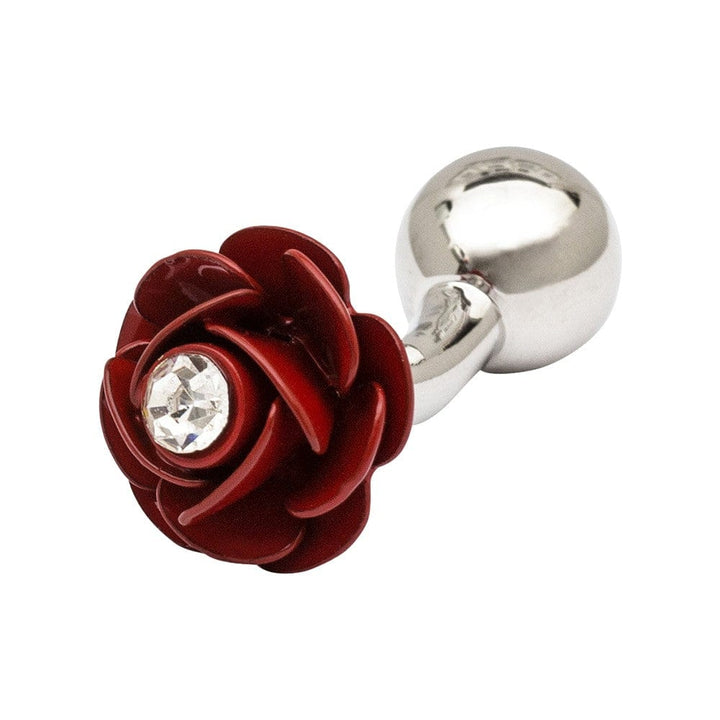 Cufflink Man Cufflinks Red Rose Crystal Cufflinks