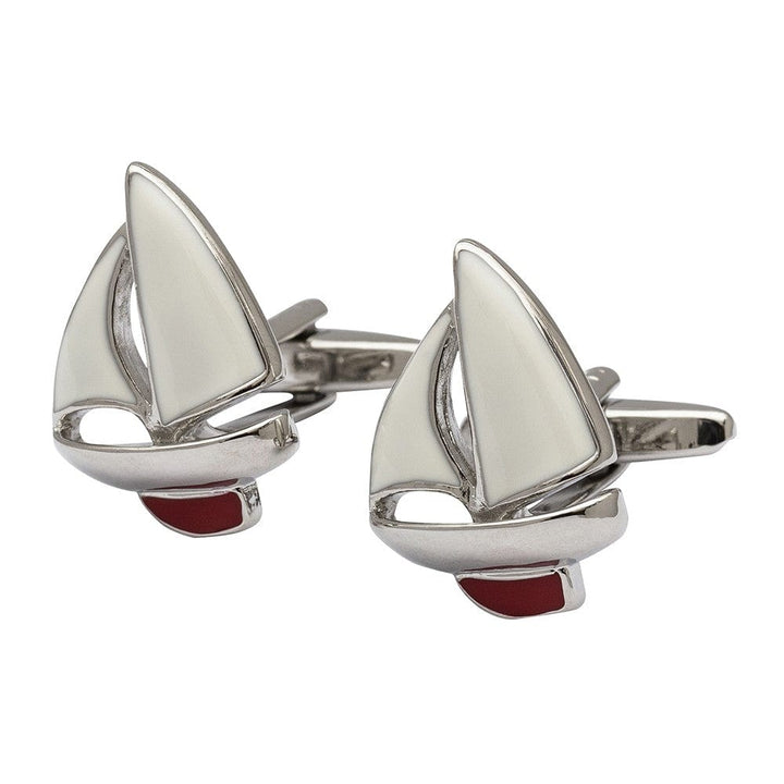 Cufflink Man Cufflinks Red Sailing Boats Cufflinks