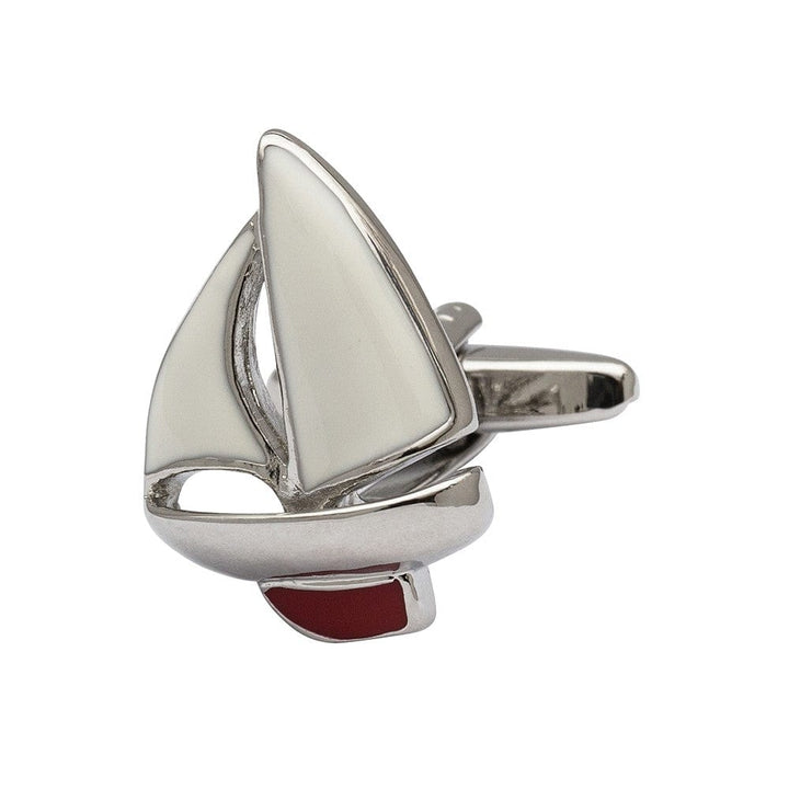 Cufflink Man Cufflinks Red Sailing Boats Cufflinks