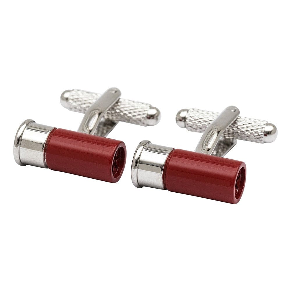 Cufflink Man Cufflinks Red Shotgun Cartridge Cufflinks