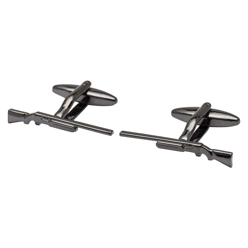 Cufflink Man Cufflinks Rifle Cufflinks - Gunmetal Edition