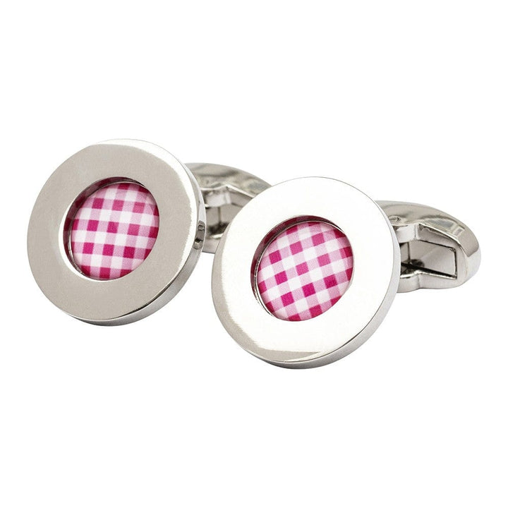 Cufflink Man Cufflinks Riley Red Gingham Pattern Cufflinks