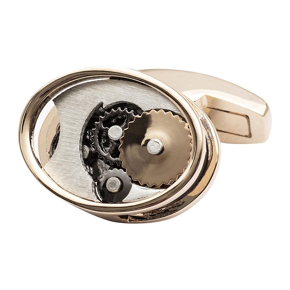 Cufflink Man Cufflinks Rose Gold Gears Cufflinks