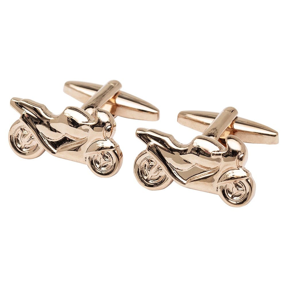 Cufflink Man Cufflinks Rose Gold Motorbike Cufflinks