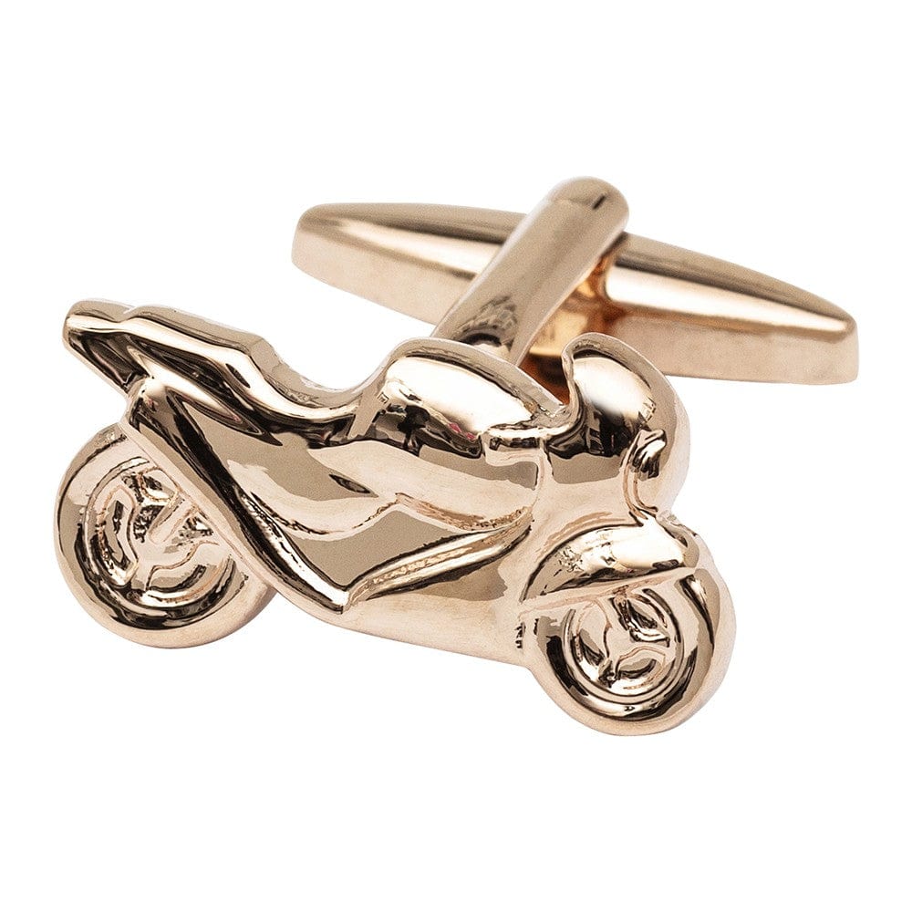 Cufflink Man Cufflinks Rose Gold Motorbike Cufflinks