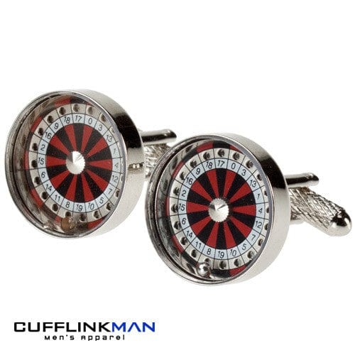 Cufflink Man Cufflinks Roulette wheel - Ball moves! Cufflinks