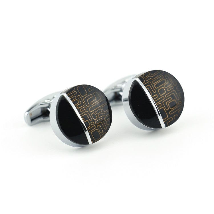 Cufflink Man Cufflinks Round 'The Davis' Retro Cufflinks