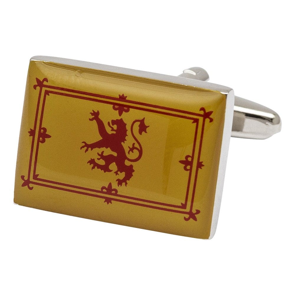 Cufflink Man Cufflinks Royal Banner of Scotland Flag Cufflinks - Lion Rampant of Scotland