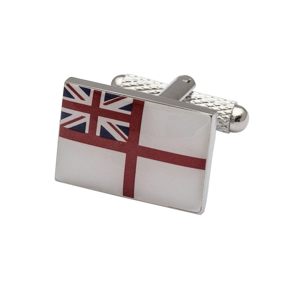 Cufflink Man Cufflinks Royal Navy White Ensign Flag Cufflinks