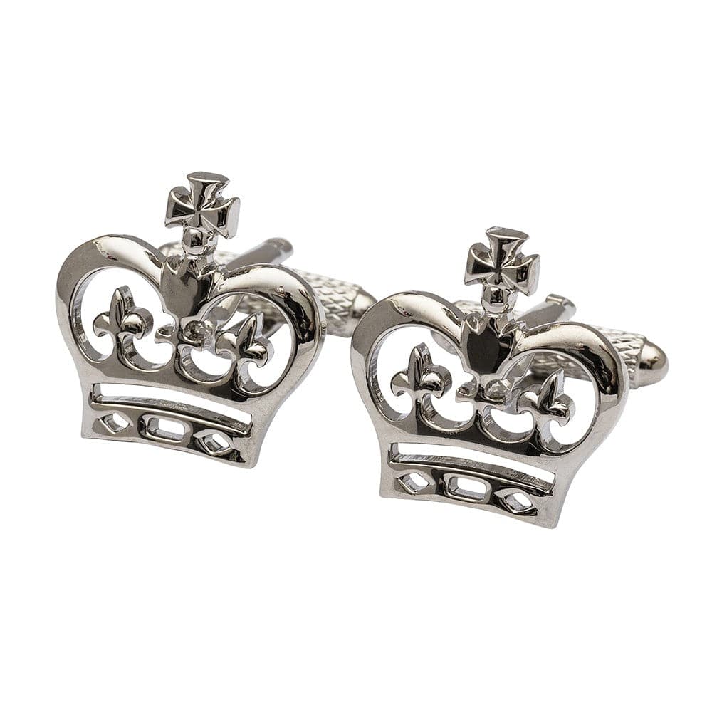 Cufflink Man Cufflinks Royal Silver Crowns Cufflinks