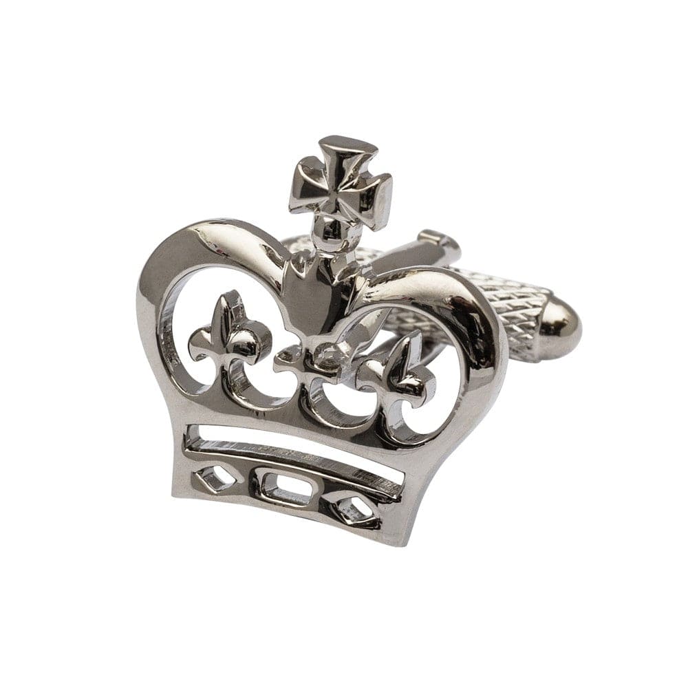 Cufflink Man Cufflinks Royal Silver Crowns Cufflinks