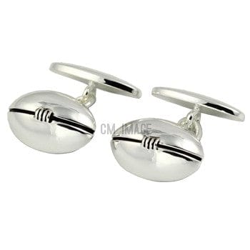 Cufflink Man Cufflinks Rugby Ball Cufflinks Silver Plated