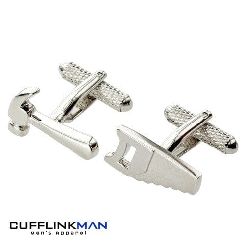 Cufflink Man Cufflinks Saw and Hammer Cufflinks