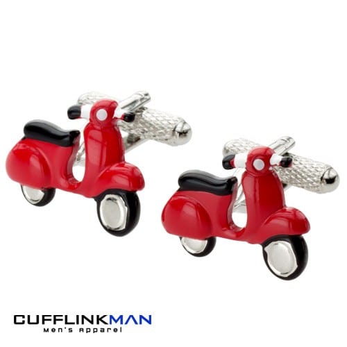 Cufflink Man Cufflinks Scarlet Scooter Cufflinks