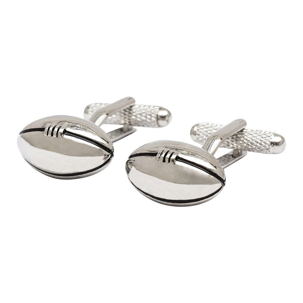 Cufflink Man Cufflinks Sets Classic Rugby Ball Cufflinks and Tie Clip Gift Set