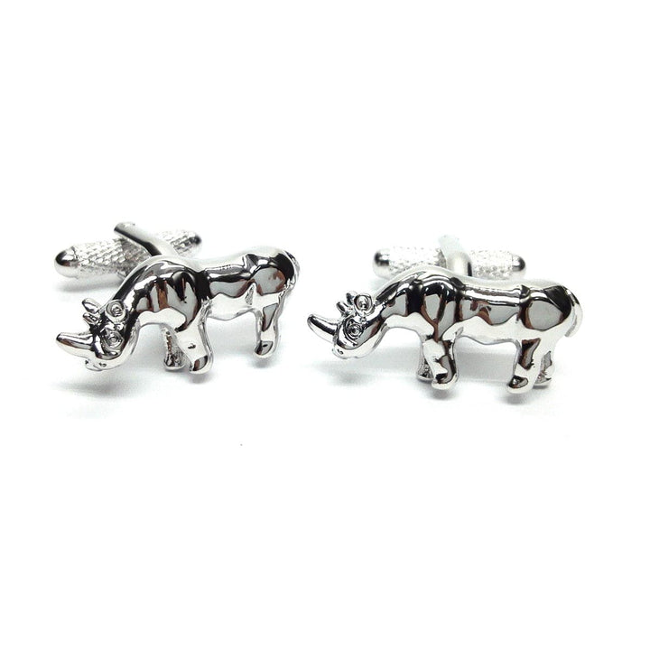 Cufflink Man Cufflinks Shiny Rhino Cufflinks