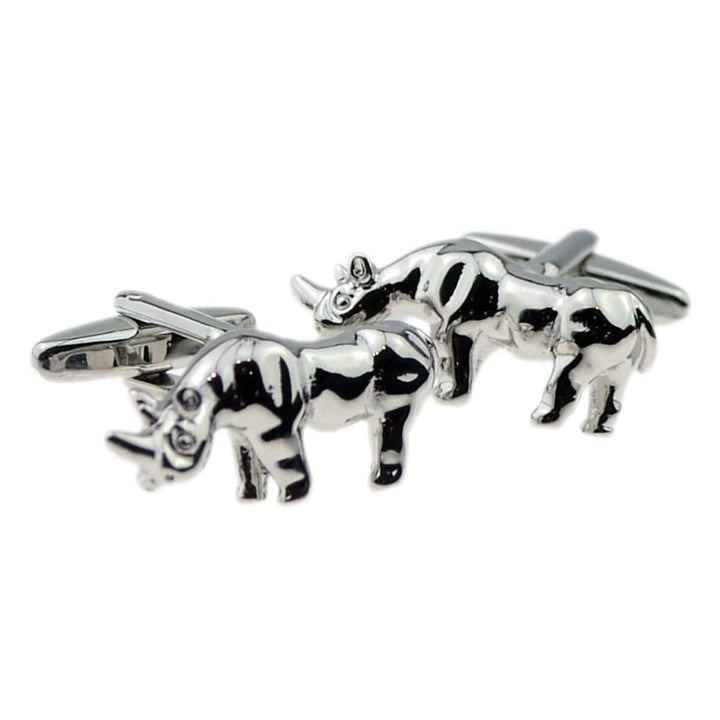 Cufflink Man Cufflinks Shiny Rhino Cufflinks