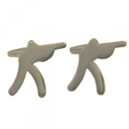 Cufflink Man Cufflinks Shooting Silhouette Cufflinks