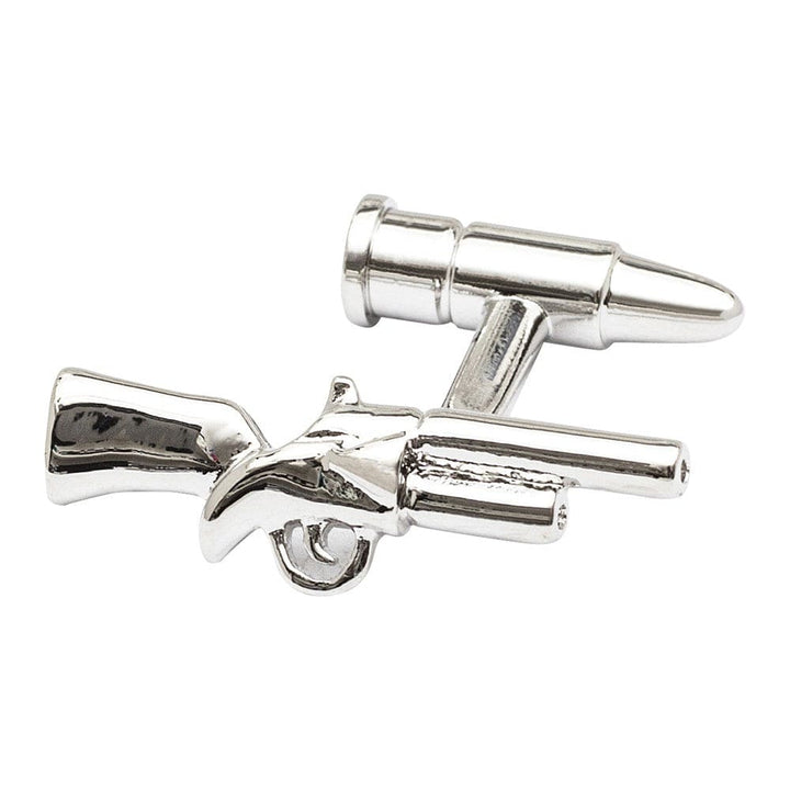 Cufflink Man Cufflinks Shotgun and Cartridge Bar Style Cufflinks