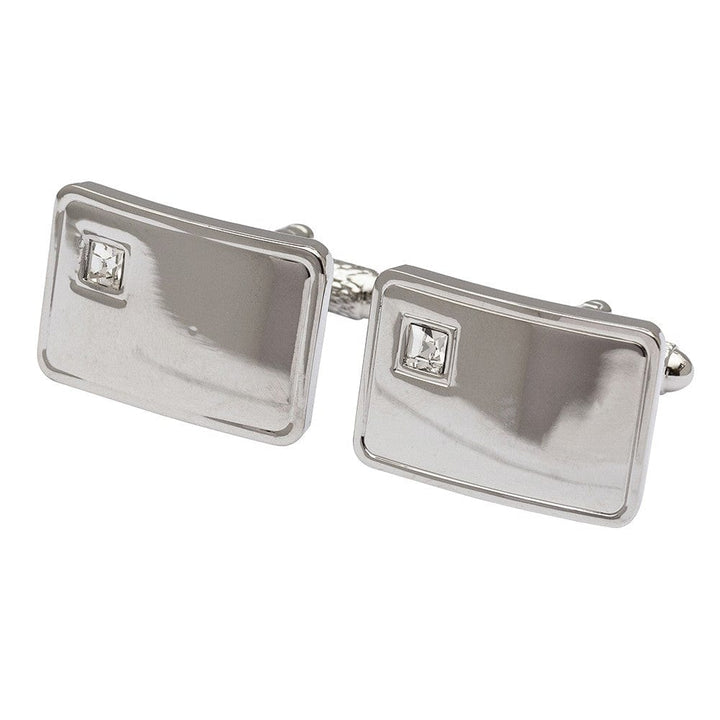 Cufflink Man Cufflinks Silver Crystal Cufflinks