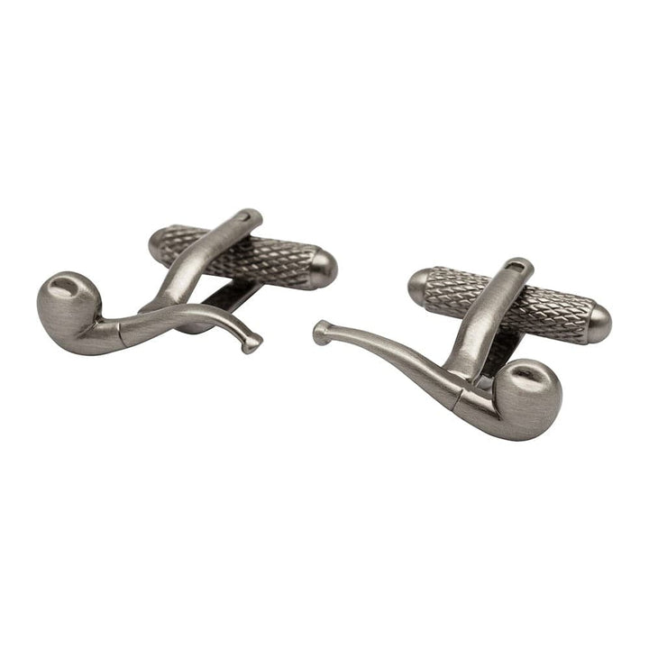 Cufflink Man Cufflinks Silver Pipe Cufflinks