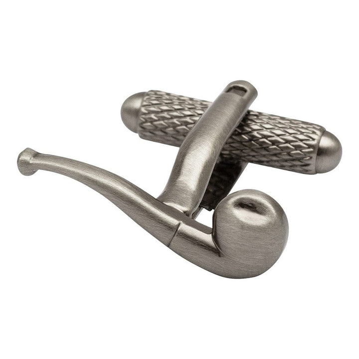 Cufflink Man Cufflinks Silver Pipe Cufflinks