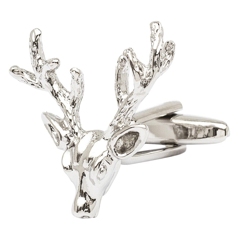 Cufflink Man Cufflinks Silver Stags Head Cufflinks