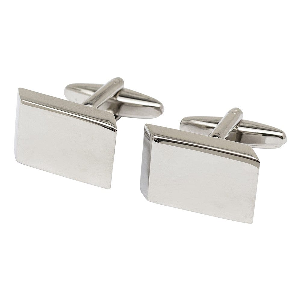 Cufflink Man Cufflinks Silver Wedge Cufflinks