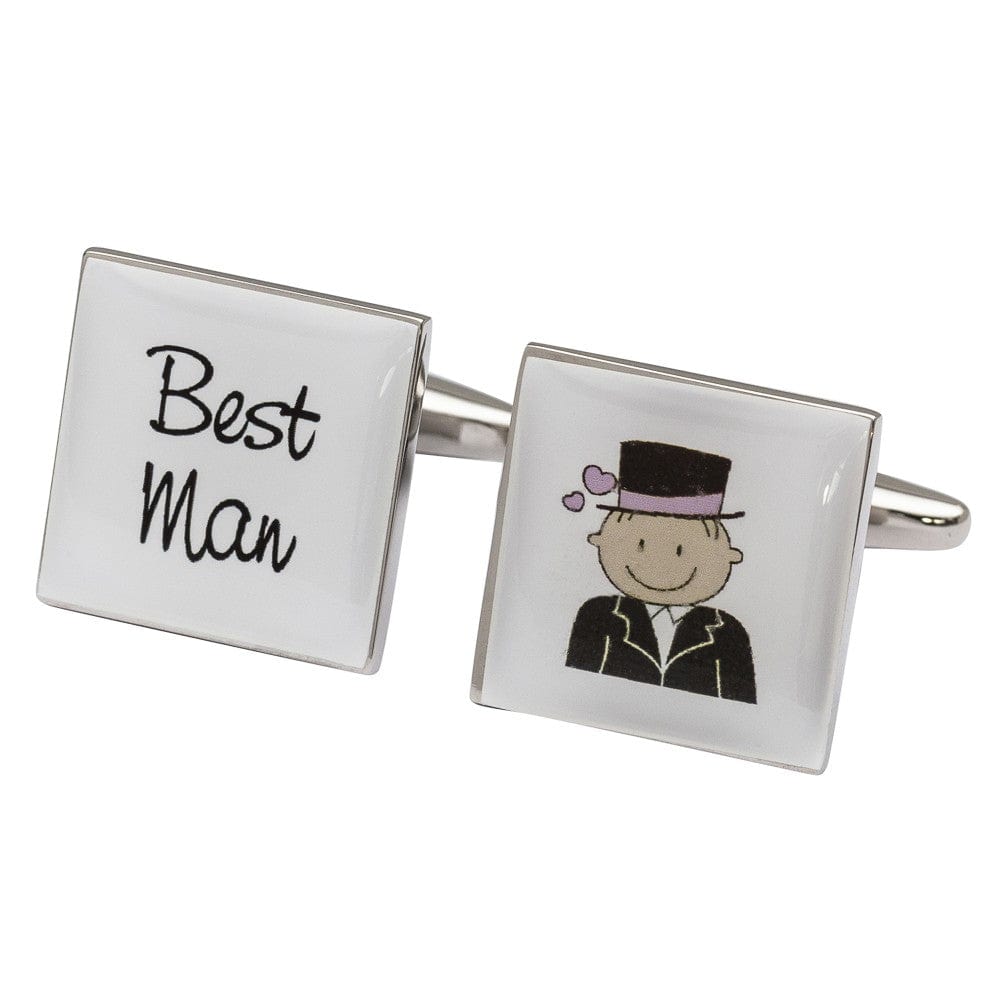 Cufflink Man Cufflinks Smile Pink Design - Best Man Cufflinks