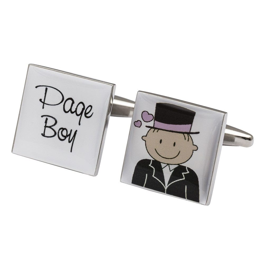 Cufflink Man Cufflinks Smile Pink Design - Page Boy Cufflinks