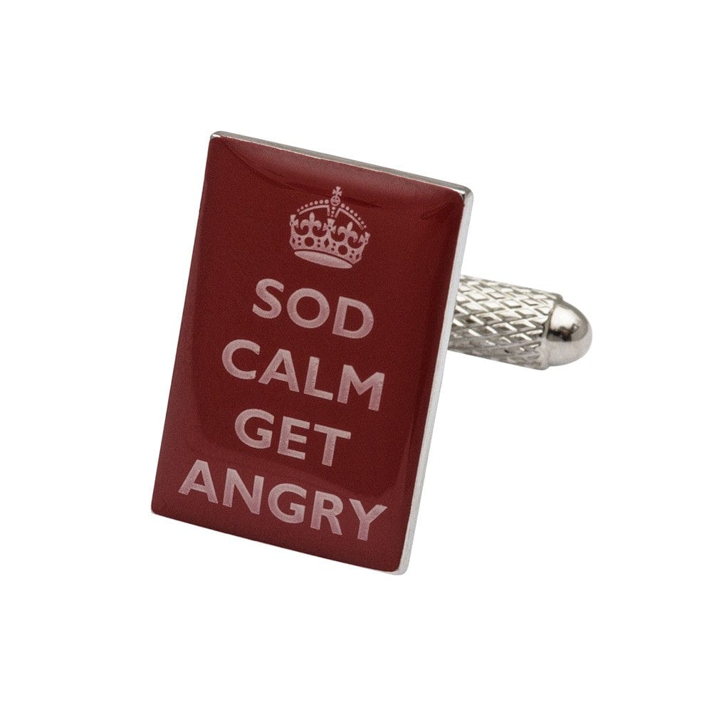 Cufflink Man Cufflinks Sod Calm Get Angry Cufflinks