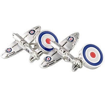 Cufflink Man Cufflinks Spitfire and RAF Roundel Chain-link Cufflinks