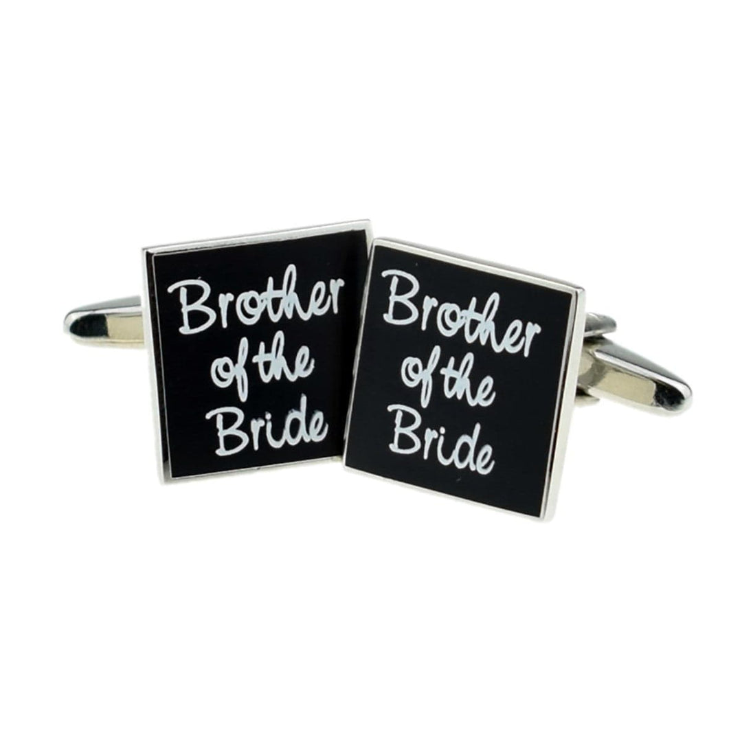 Cufflink Man Cufflinks Square Black - Brother of the Bride Cufflinks