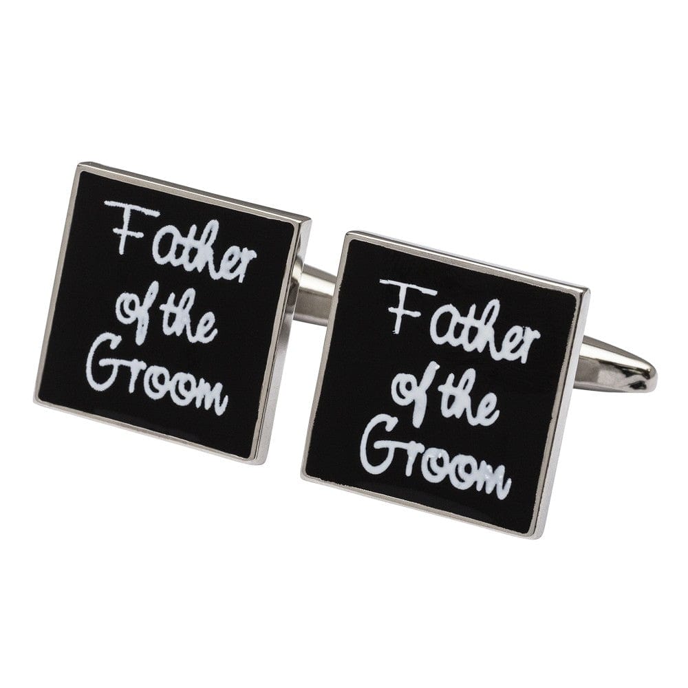 Cufflink Man Cufflinks Square Black  - Grooms Father Cufflinks