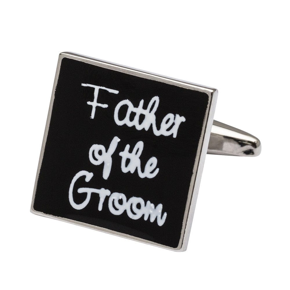 Cufflink Man Cufflinks Square Black  - Grooms Father Cufflinks