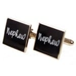 Cufflink Man Cufflinks Square Black  - Nephew Cufflinks