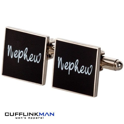 Cufflink Man Cufflinks Square Black  - Nephew Cufflinks