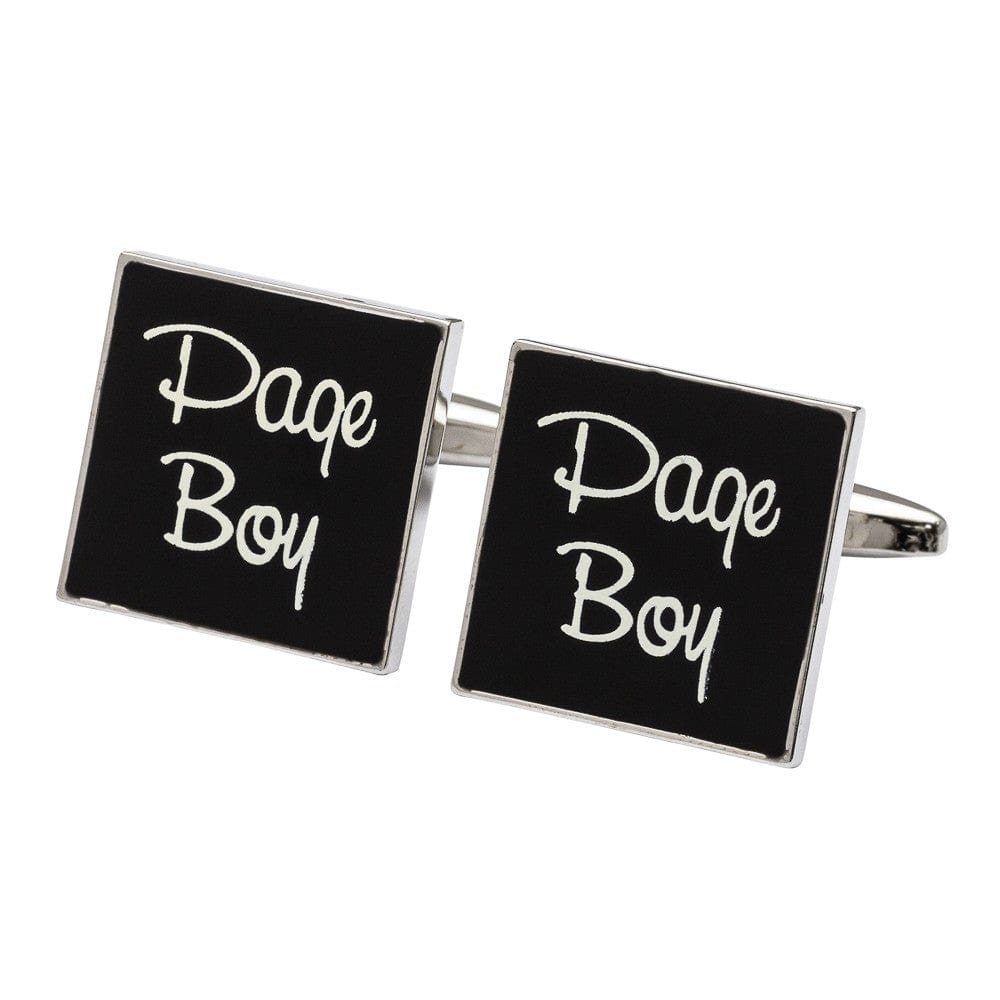 Cufflink Man Cufflinks Square Black  - Page Boy Cufflinks