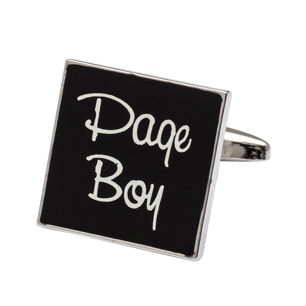 Cufflink Man Cufflinks Square Black  - Page Boy Cufflinks