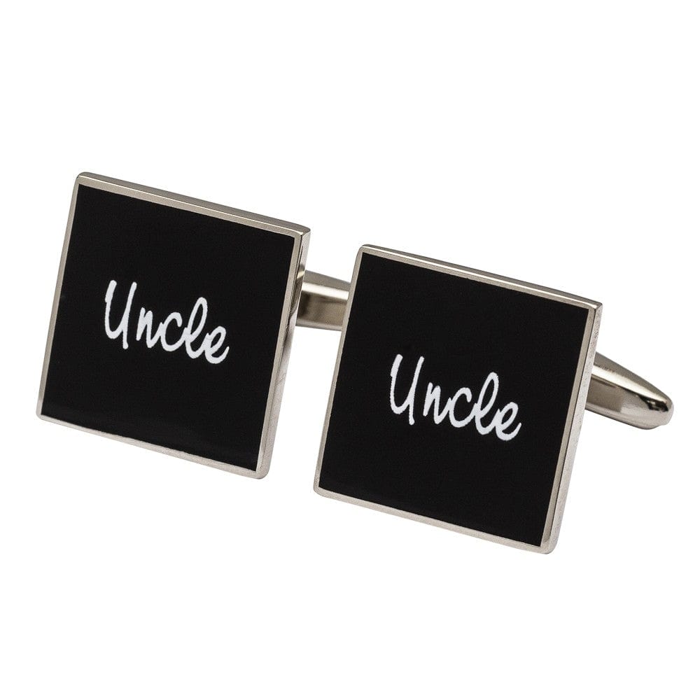 Cufflink Man Cufflinks Square Black  - Uncle Cufflinks