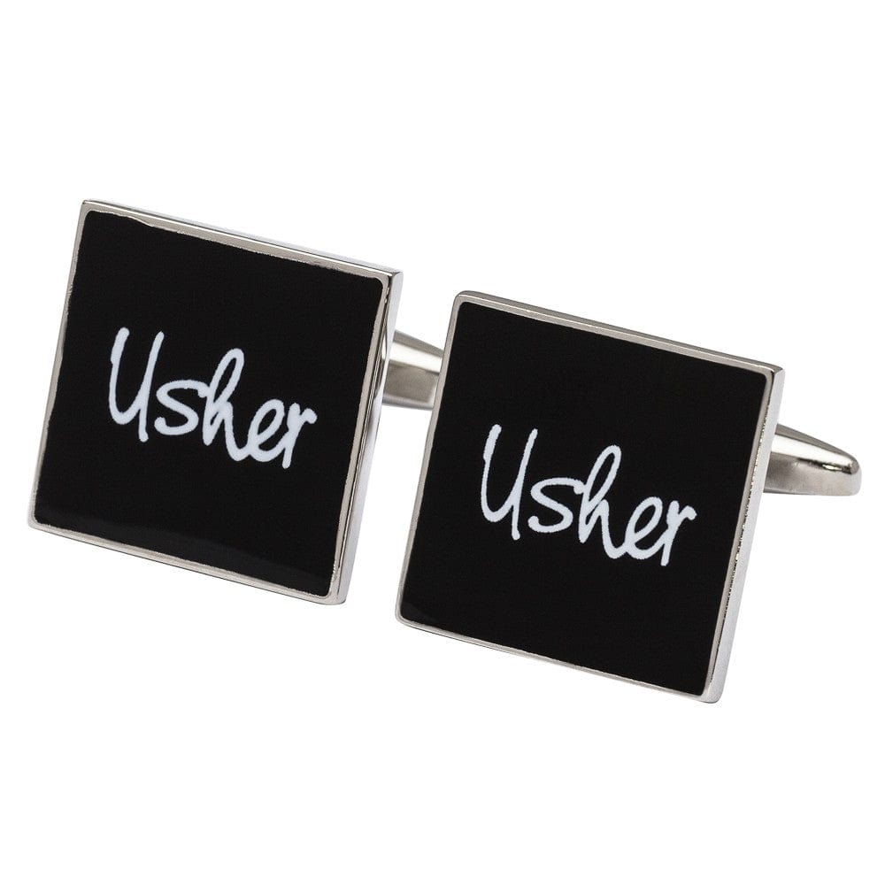 Cufflink Man Cufflinks Square Black  - Usher Cufflinks