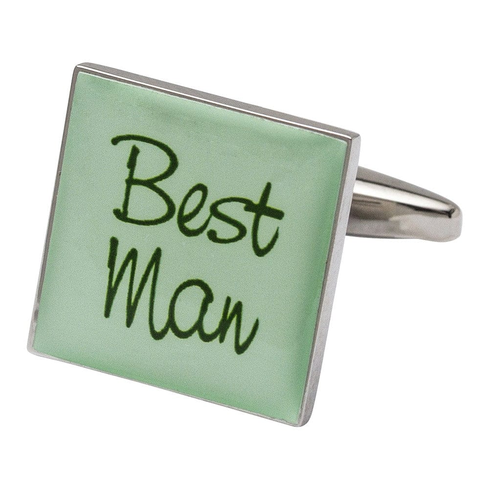 Cufflink Man Cufflinks Square Green - Best Man Cufflinks