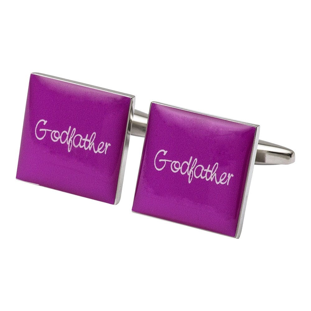 Cufflink Man Cufflinks Square Hot Pink - Godfather Cufflinks